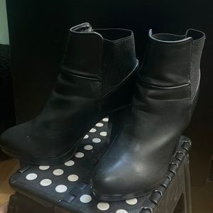 Black Chunky Platform Booties